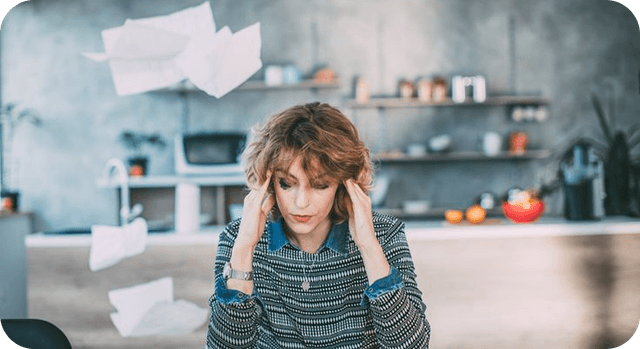 stressed person
